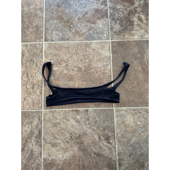 Skims Raw Edge Micro Scoop Bralette Onyx Large - Picture 8 of 9